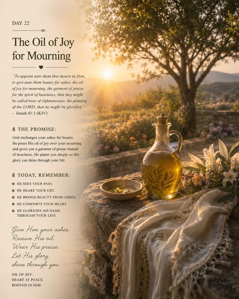 DAY 22: Monday, June 22 — The Oil of Joy for Mourning June 22, 2026 devotional image