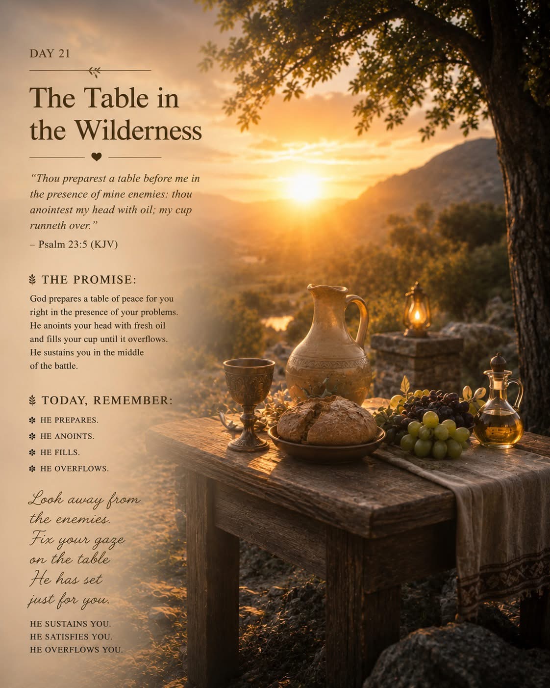 DAY 21: Sunday, June 21 — The Table in the Wilderness June 21, 2026 devotional image