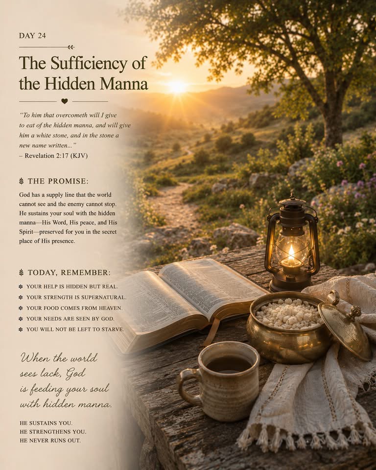 DAY 24: Wednesday, June 24 — The Sufficiency of the Hidden Manna June 24, 2026 devotional image