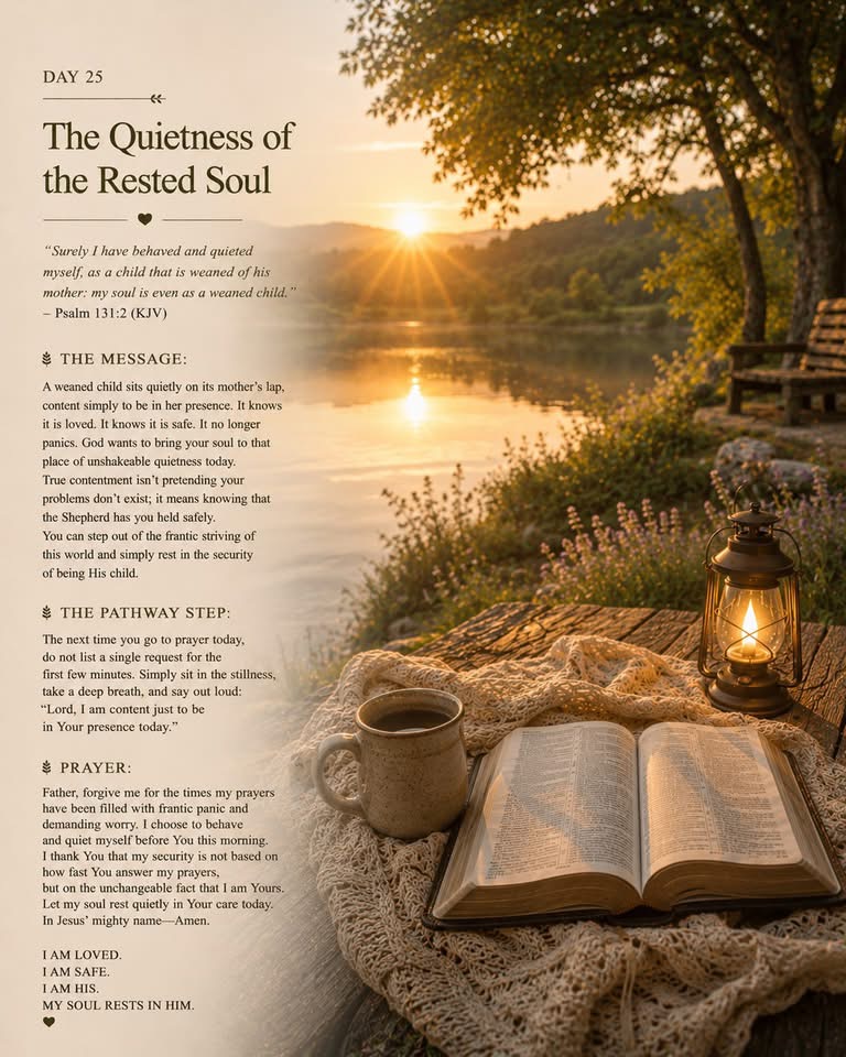 DAY 25: Thursday, June 25 — The Quietness of the Rested Soul June 25, 2026 devotional image