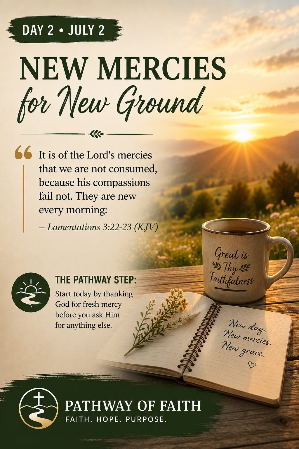 DAY 2: July 2 — New Mercies for New Ground devotional image
