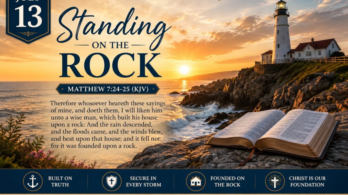 JULY 13 — Standing on the Rock devotional image