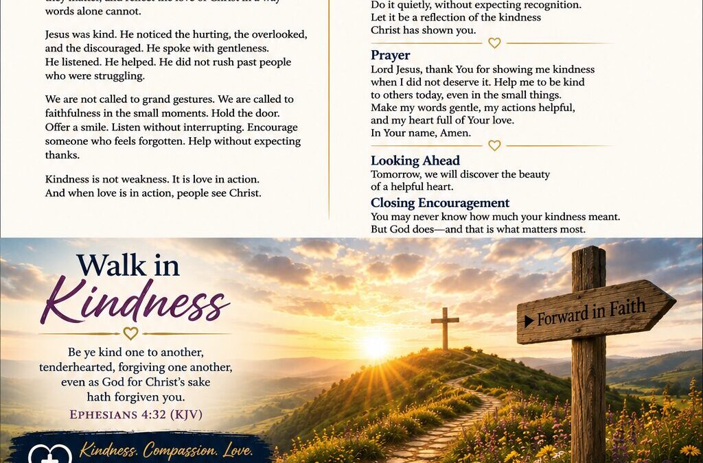 Walk in Kindness devotional image